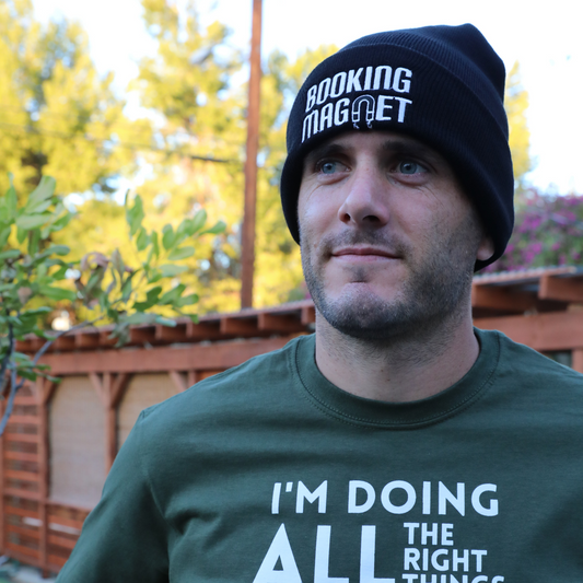 Booking Magnet - Black Beanie Cap