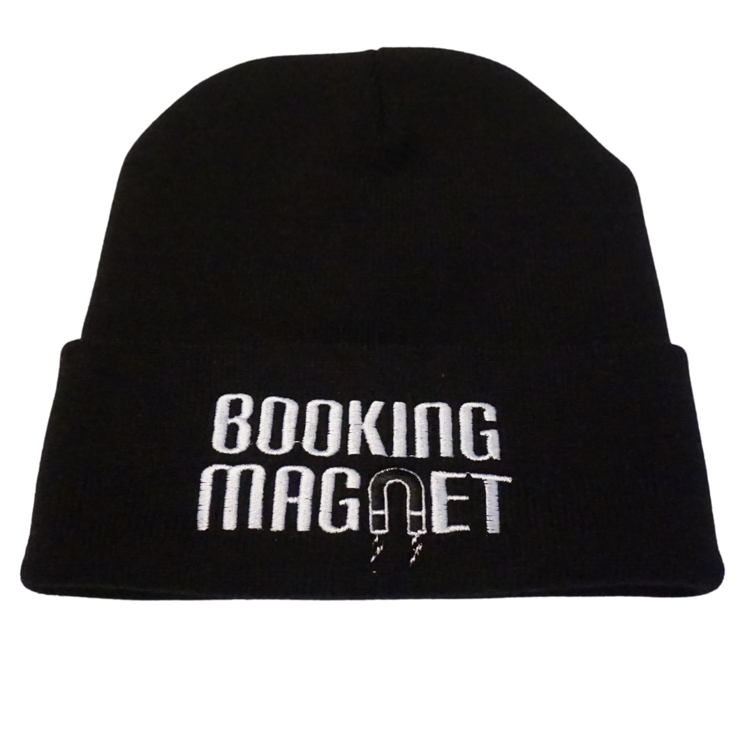 Booking Magnet - Black Beanie Cap