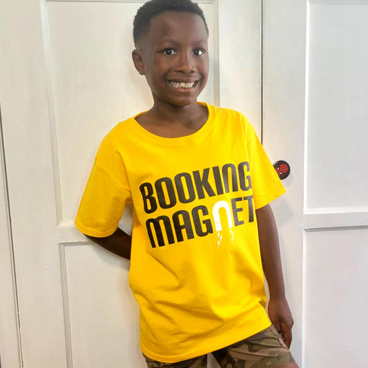 Booking Magnet - Yellow Unisex Kid's T-Shirt