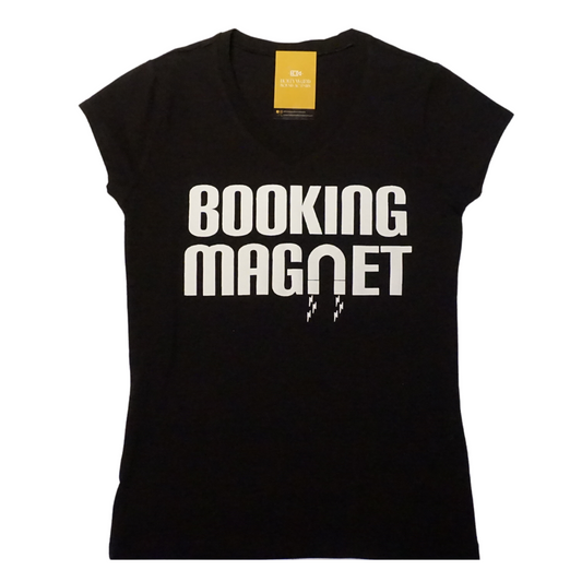 Booking Magnet - Black Women's V-Neck