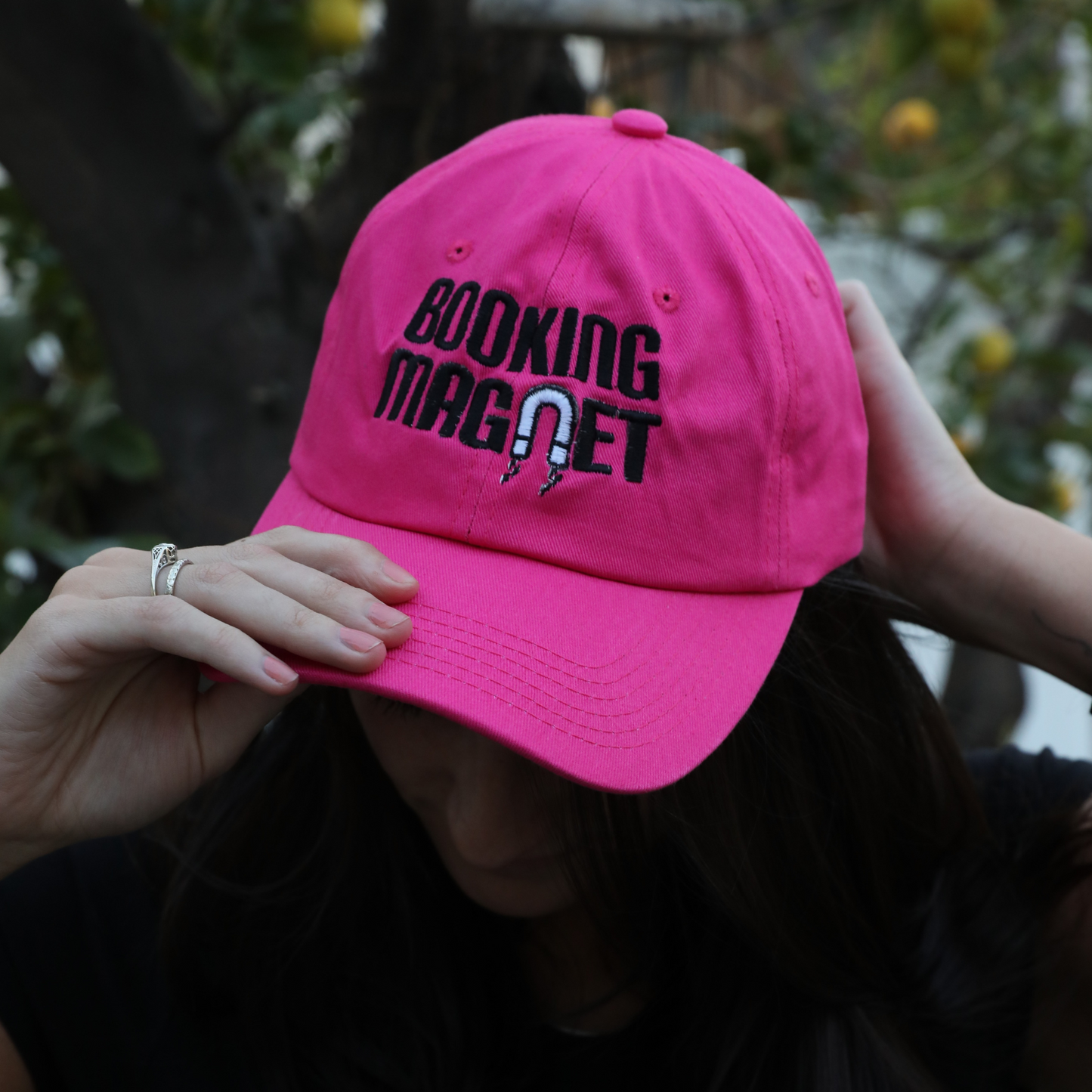 Booking Magnet - Pink Baseball Cap