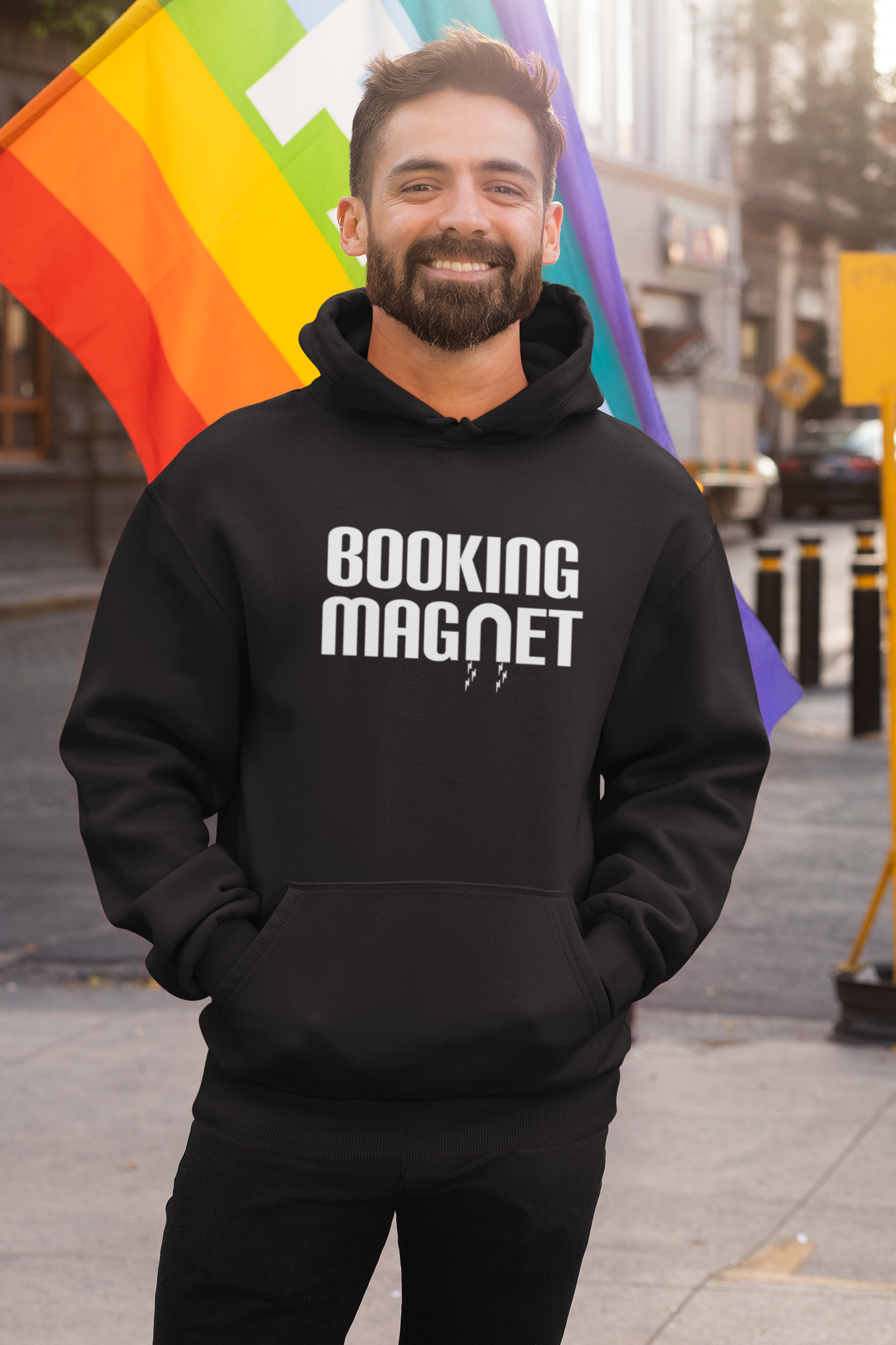 Booking Magnet - Black Unisex Hoodie